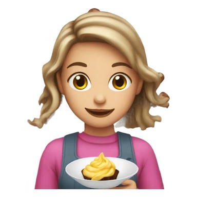 Fair Girl eating chocolate  sticker