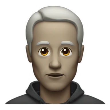 Man with clear skull sticker