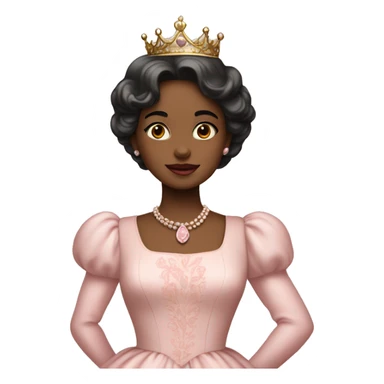 vintage princess with pale pink dress sticker
