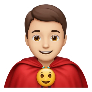 Emoji Face Cape Red sticker