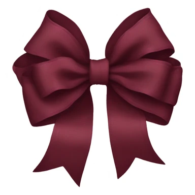 Maroon frilly bow sticker