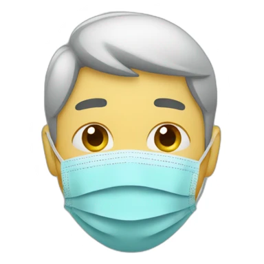 man being sick with a facemask over his eyes sticker