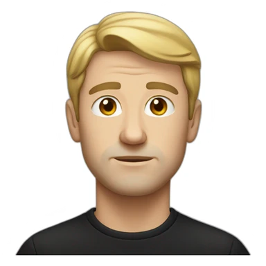 serious white man wearing black hoody sticker