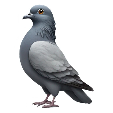 pigeon with long hair sticker
