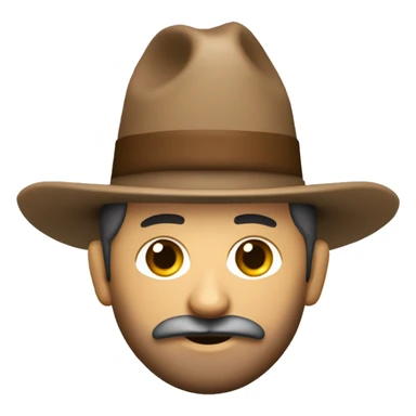 Un señor con barba,traje y camisa con barba portando un sombrero cuyo frente tiene el logotipo de jw.org sticker