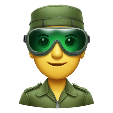 Fancy Green aviator goggles sticker