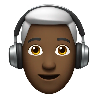 a guy with headphone sticker