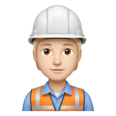 Ingeniero civil con casco blanco  sticker