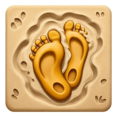 foot print with shoe print only  sticker