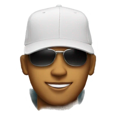 Vinyl record dj wearing cap sticker