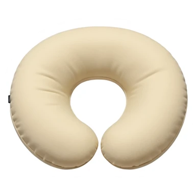 A fluffy memory-foam travel pillow that molds gently to the traveler’s head and shoulders. sticker