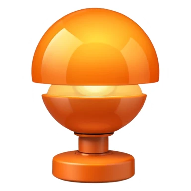 1980s orange lighting lamp sticker