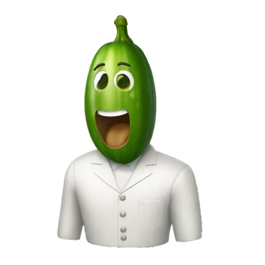 Un pepino feliz sticker