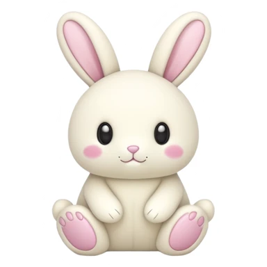 Blossom cream bunny Jellycat  sticker