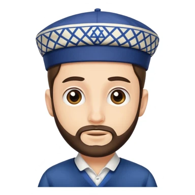 stereotypical jewish man with yarmulke sticker