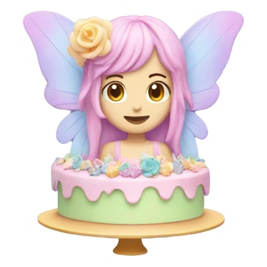 Fairy pastel cake sticker