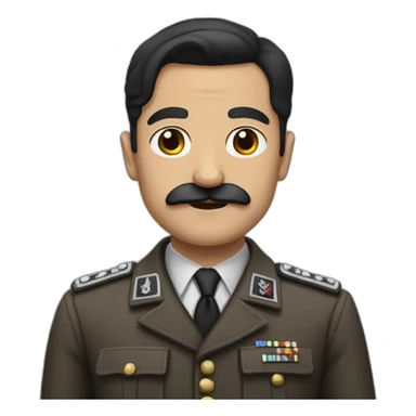 nazi leader with black hair and normal skin tone and squared mustache sticker