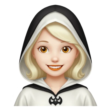 girl with hallowen white costumes sticker