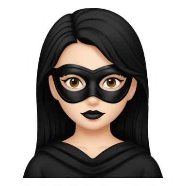 girl with black mask sticker