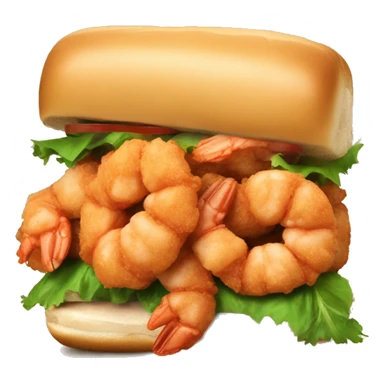 Fried shrimp Po boy sticker