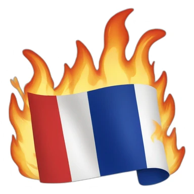 france flag fire sticker
