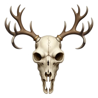 deer skull sticker