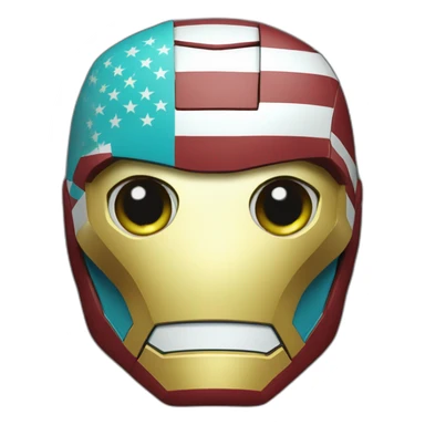 Ironman_with_mask kazakh_flag sticker