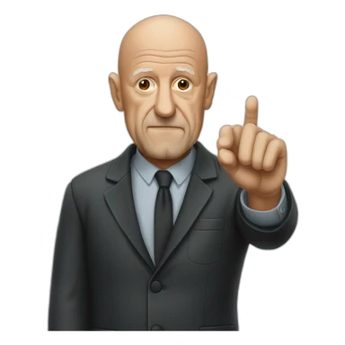 mike ehrmantraut with a finger sticker