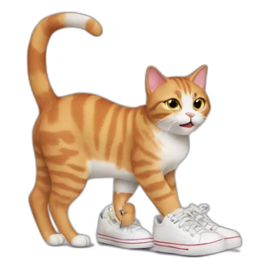 Cat with shoes sticker