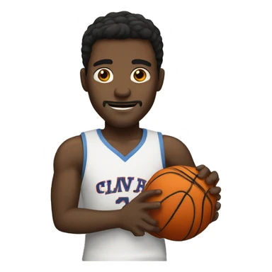 
white man dark haired playing basketball sticker