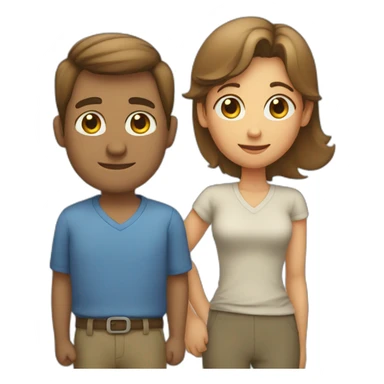 father, mother, boy, girl sticker