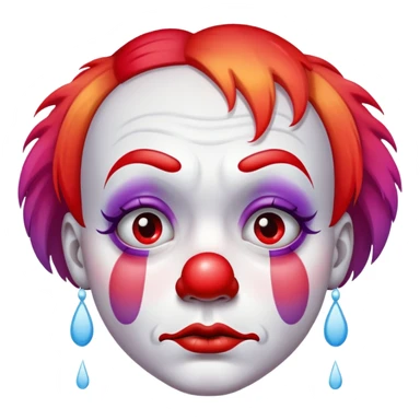 sad Clown face sticker