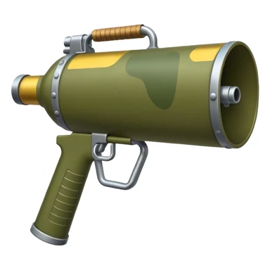 olive colored two-handled bazooka sticker