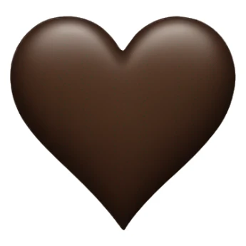 Very dark brown heart  sticker