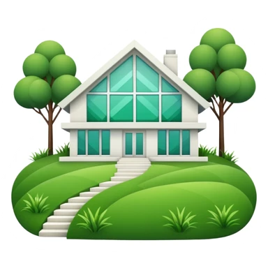 modern house on te hill sticker