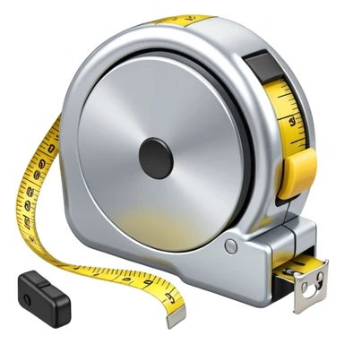 Silver tape measure sticker