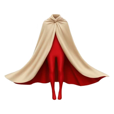faceless beige mannequin flying red cape sticker
