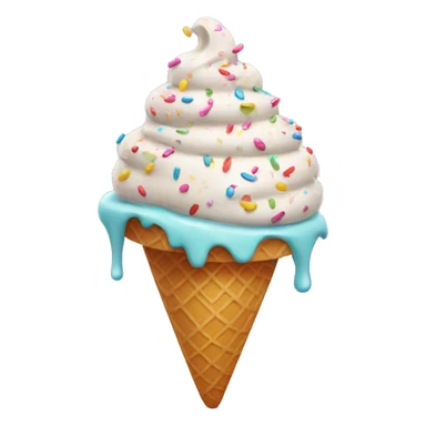 Ice cream with sprinkles sticker