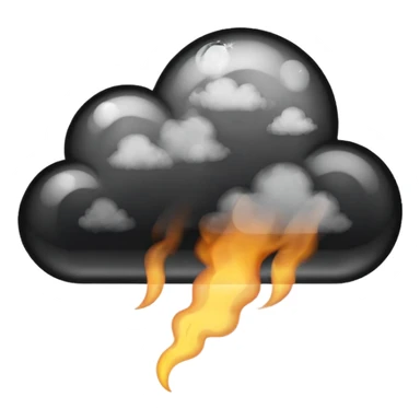 Shiny black cloud with stars sticker