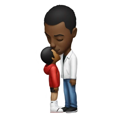 Micheal Jackson kissing Micheal Jordan  sticker