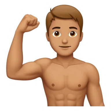 A guy swinging his right arm across body sticker