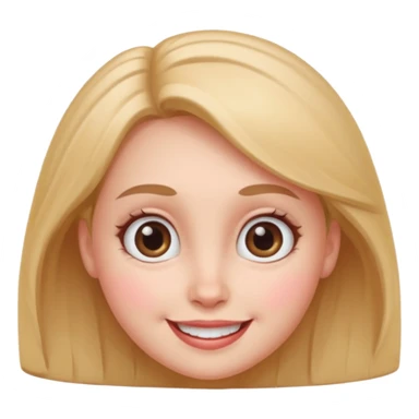 Cartoon female head sticker