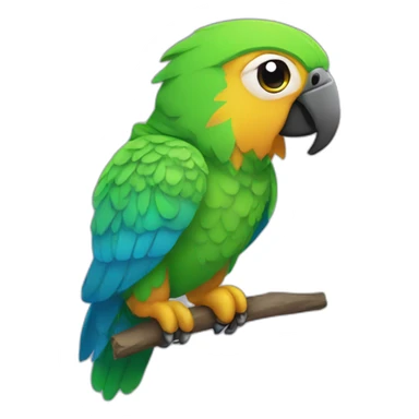 Parrot wearing a hoodie sticker