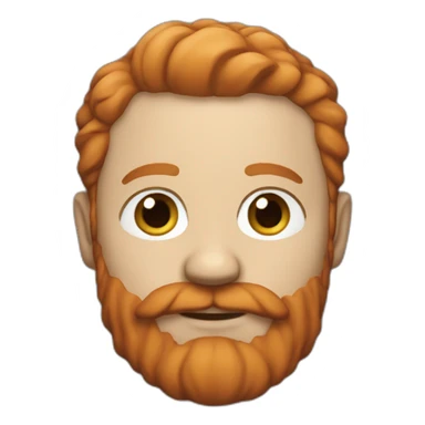 white 48 year old with trimmed red beard and chest hair sticker