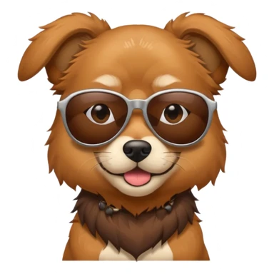 Dog wearing sunglasses sticker