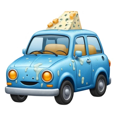 Blue cheese car  sticker