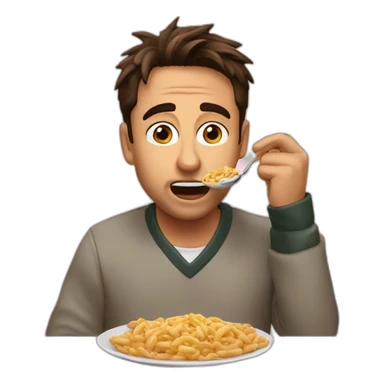 Joey tribbiani eating food sticker