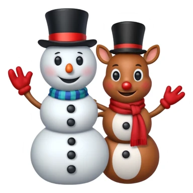 Frosty the snowman with Rudolph the red nosed reindeer  sticker