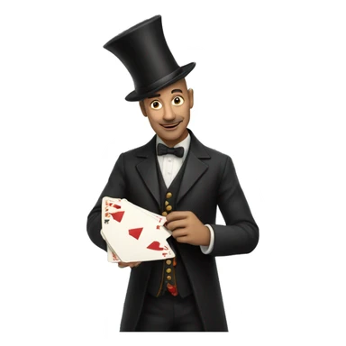magician with cards sticker
