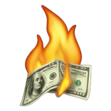 Money burning sticker